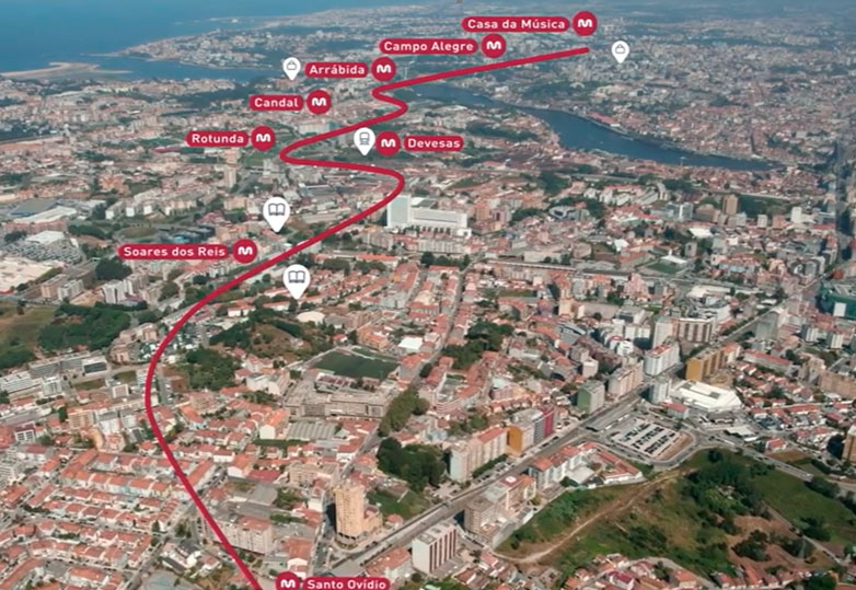 Electrificación de la nueva Línea Rubí del Metro do Porto