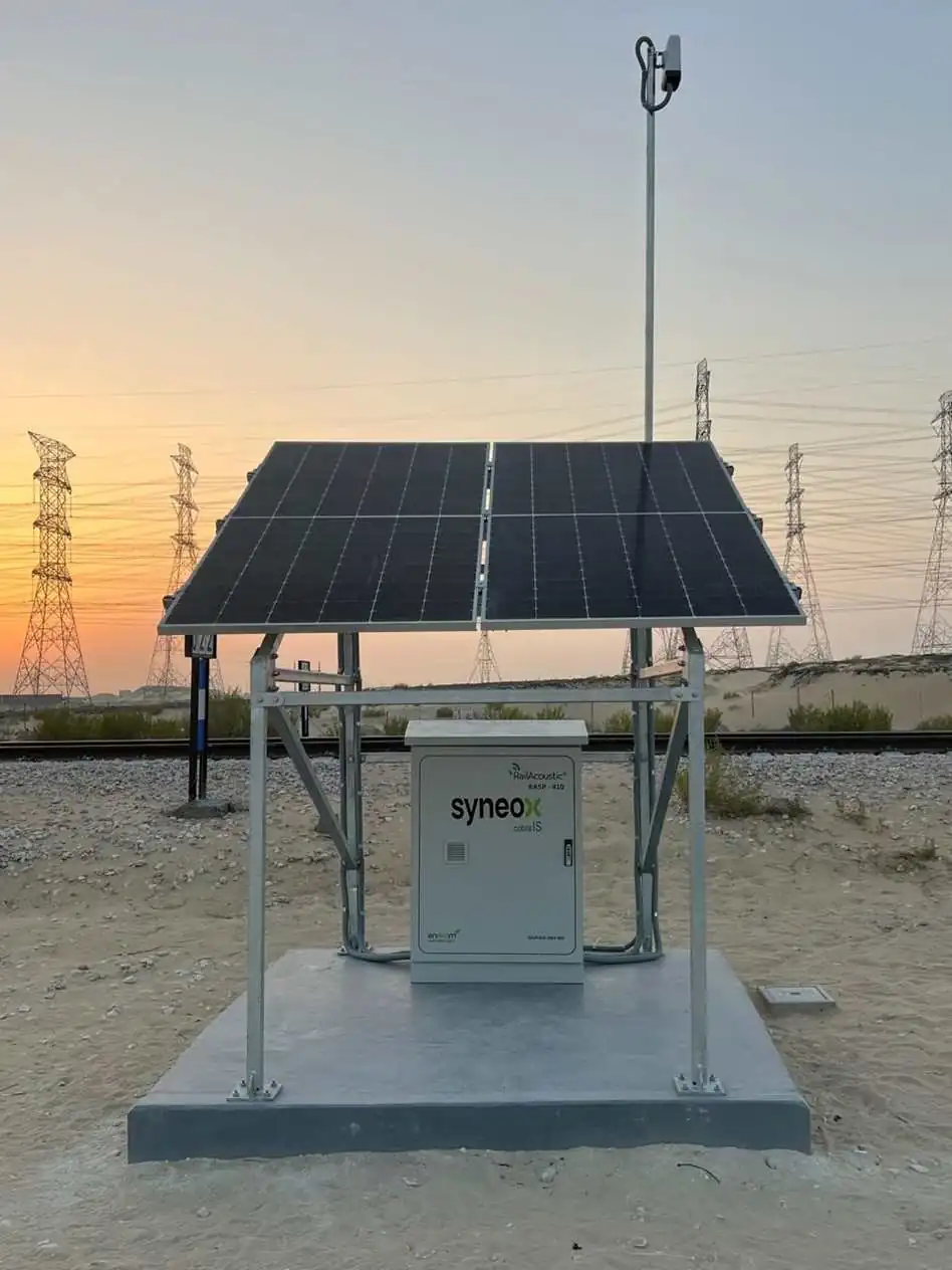 Monitorización inteligente remota de rotura y temperatura de carril.